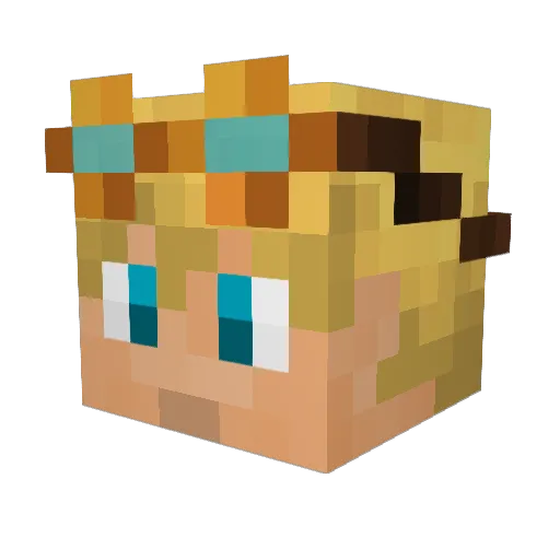Venazar Minecraft avatar head, 3D render