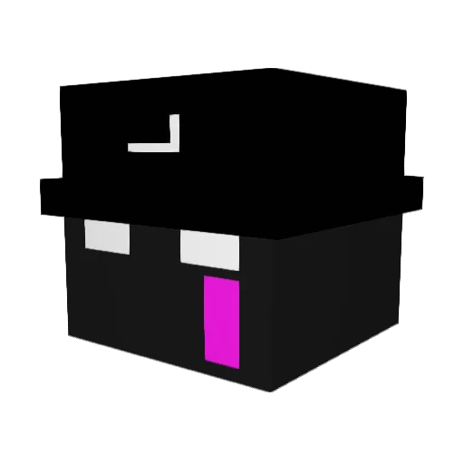 Venchy Minecraft avatar head, 3D render