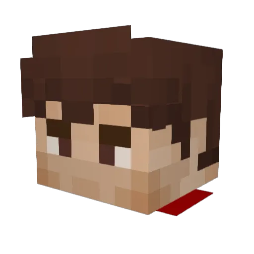 Vencoca Minecraft avatar head, 3D render