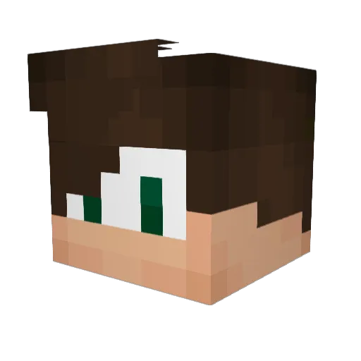 Vencore Minecraft avatar head, 3D render