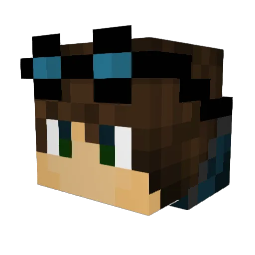 Vendarien Minecraft avatar head, 3D render