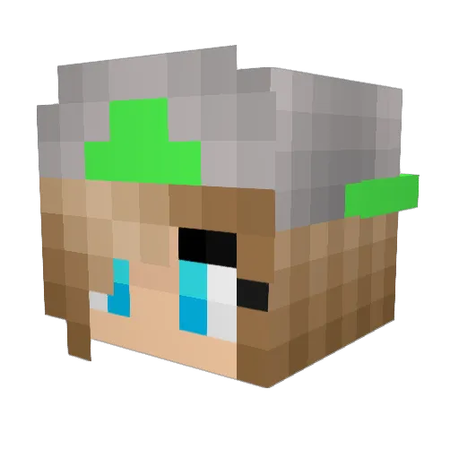 Vendemning Minecraft avatar head, 3D render