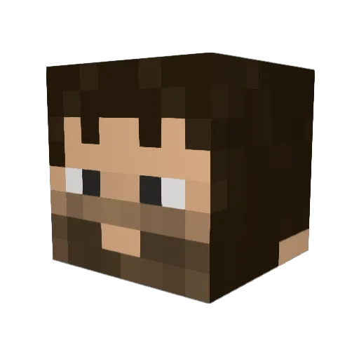 VendetCraft Minecraft avatar head, 3D render