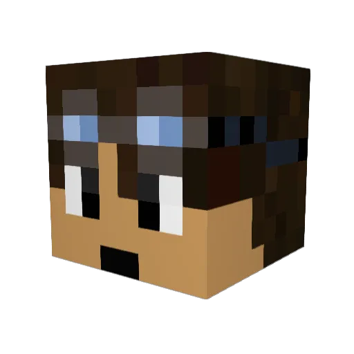 VendettaAnon Minecraft avatar head, 3D render