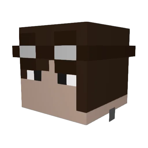 Vendi86 Minecraft avatar head, 3D render