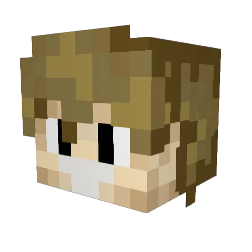 VendibleMoss Minecraft avatar head, 3D render