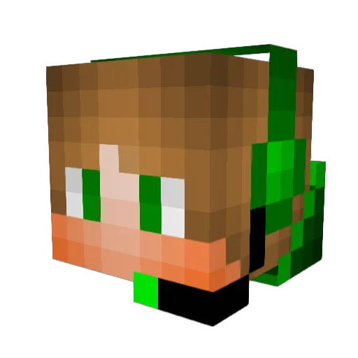 Vendig0 Minecraft avatar head, 3D render