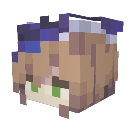 Vendilla Minecraft avatar head, 3D render