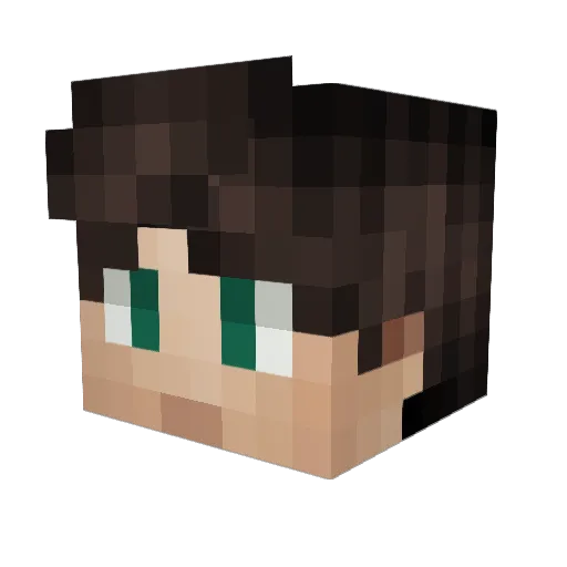 VendoBolo Minecraft avatar head, 3D render