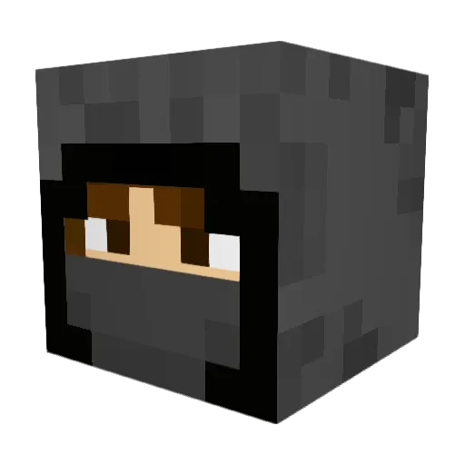 Vendrom Minecraft avatar head, 3D render