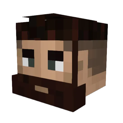 Venduin Minecraft avatar head, 3D render