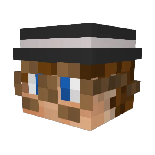 Vendus_ Minecraft avatar head, 3D render
