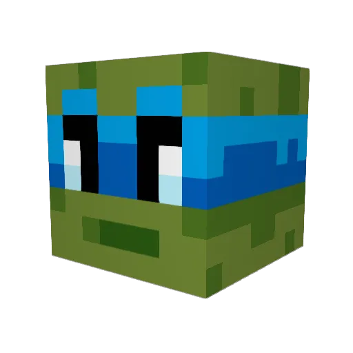 Vene Minecraft avatar head, 3D render