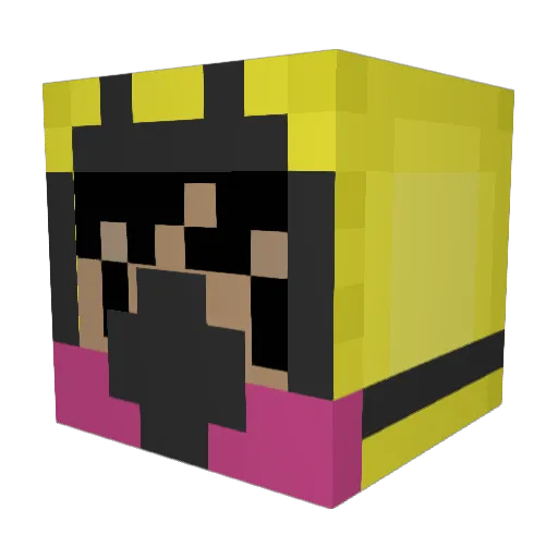 VeneVer Minecraft avatar head, 3D render