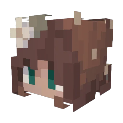 Venea Minecraft avatar head, 3D render