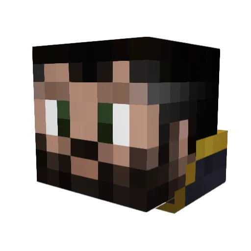 Venefio Minecraft avatar head, 3D render