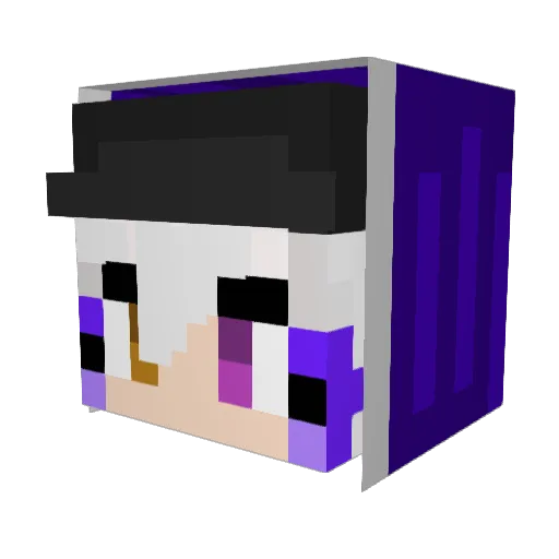 Venerayte Minecraft avatar head, 3D render