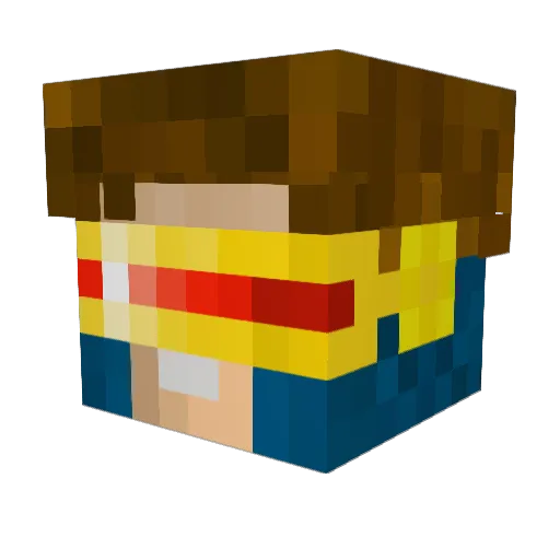 Venful Minecraft avatar head, 3D render