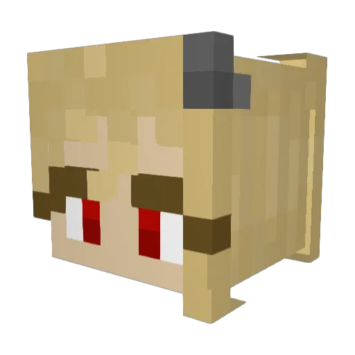Vengong Minecraft avatar head, 3D render