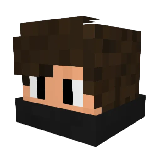 Vengree Minecraft avatar head, 3D render