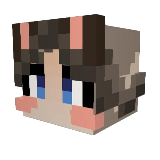 Venhex Minecraft avatar head, 3D render