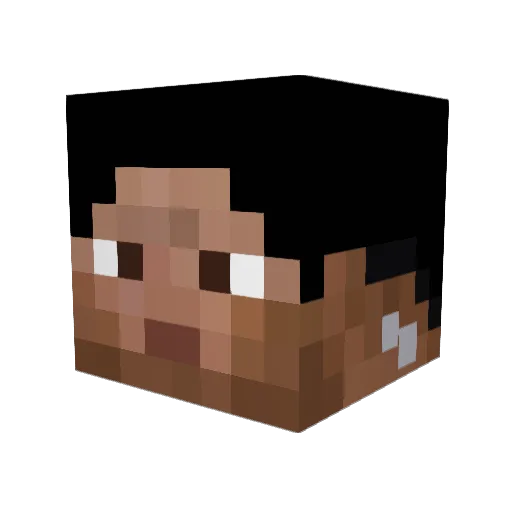 Venial_ Minecraft avatar head, 3D render