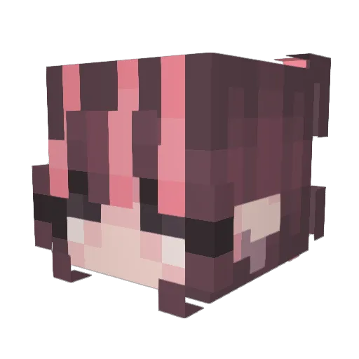 Venicorn Minecraft avatar head, 3D render