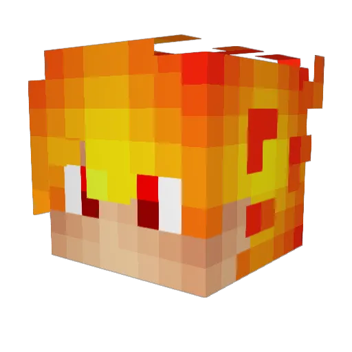 Venidici Minecraft avatar head, 3D render