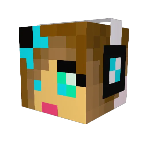 Venility Minecraft avatar head, 3D render
