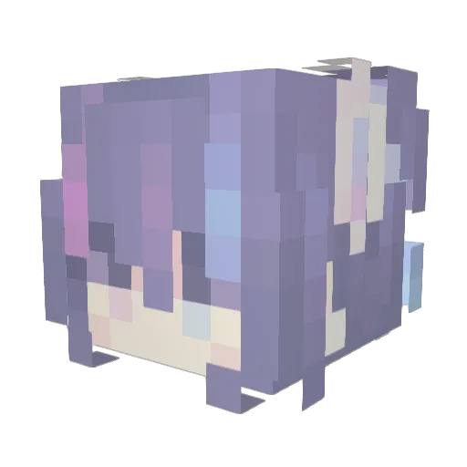 VenillaIceCream Minecraft avatar head, 3D render