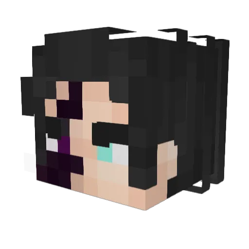 Veniron_ Minecraft avatar head, 3D render