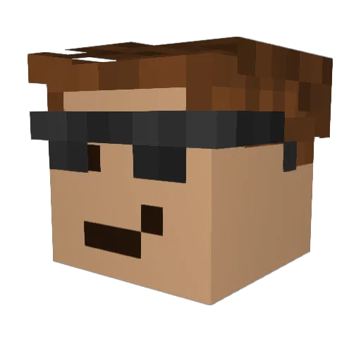 Venirs Minecraft avatar head, 3D render