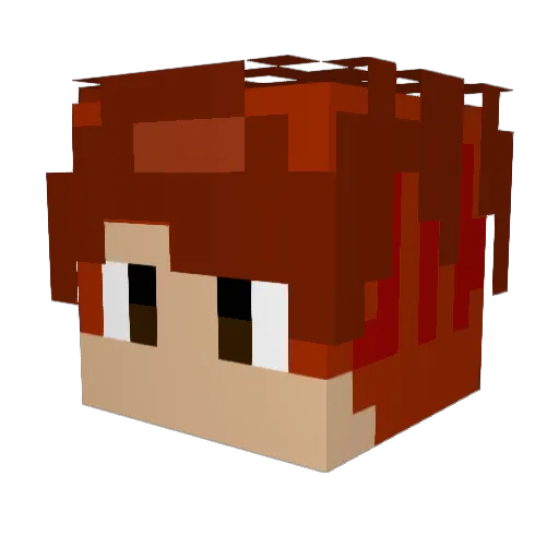 Venituose Minecraft avatar head, 3D render