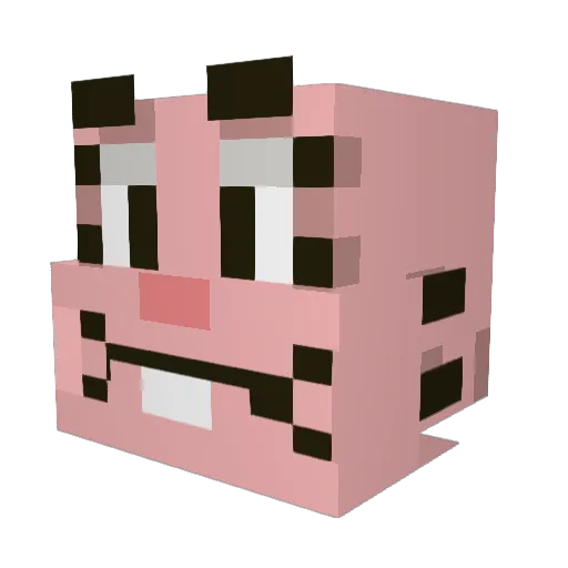 Venixxini Minecraft avatar head, 3D render
