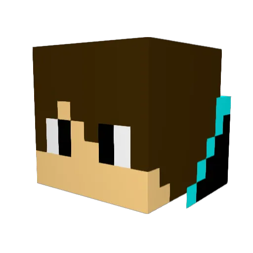 VenjiVoy Minecraft avatar head, 3D render