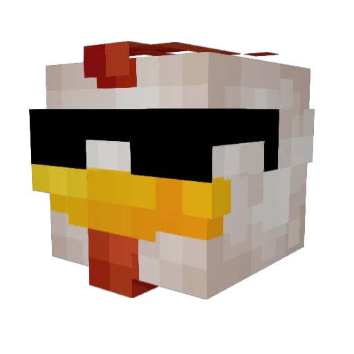 Venkal Minecraft avatar head, 3D render