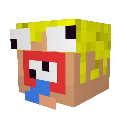 Vennemann11 Minecraft avatar head, 3D render