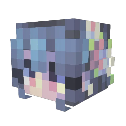 Vennu Minecraft avatar head, 3D render