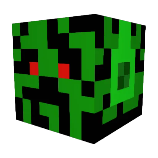 Venoam Minecraft avatar head, 3D render