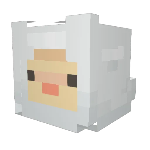 Venom008 Minecraft avatar head, 3D render