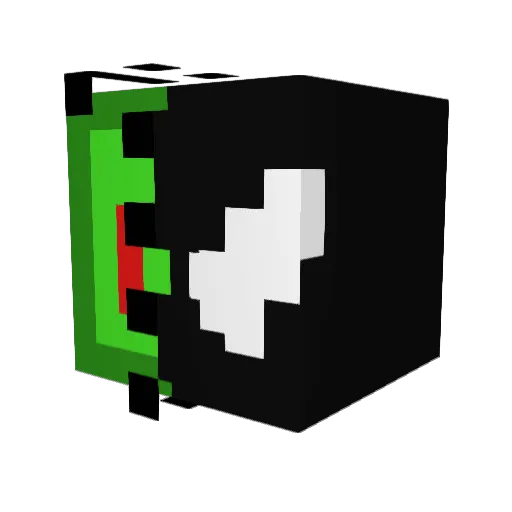 Venom071112 Minecraft avatar head, 3D render