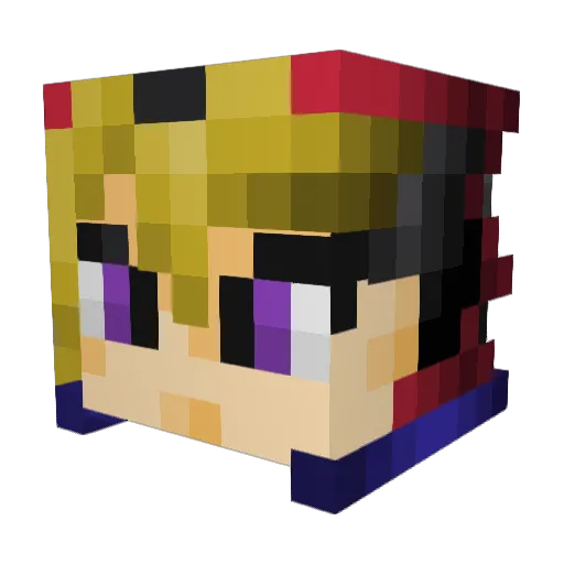 Venom1022 Minecraft avatar head, 3D render
