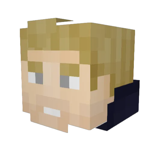 Venom1908 Minecraft avatar head, 3D render