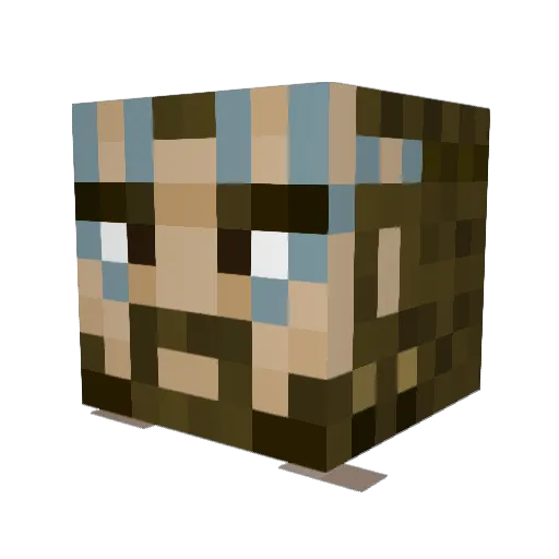Venom852 Minecraft avatar head, 3D render