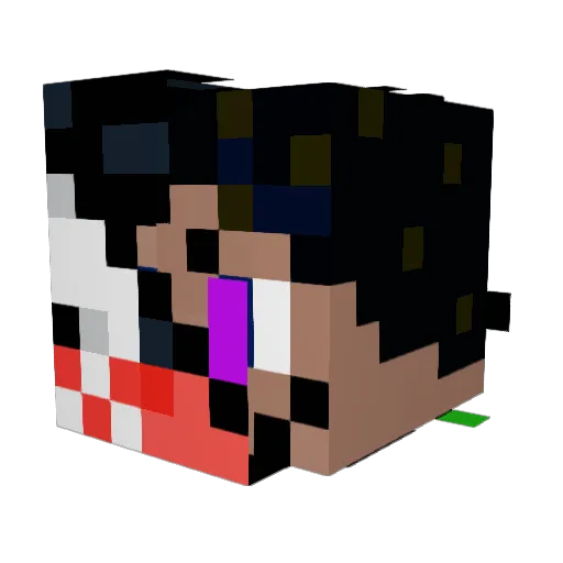Venom995 Minecraft avatar head, 3D render
