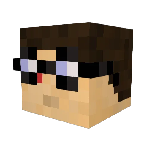 VenomCloud Minecraft avatar head, 3D render