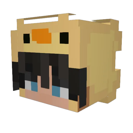 VenomCrafts Minecraft avatar head, 3D render