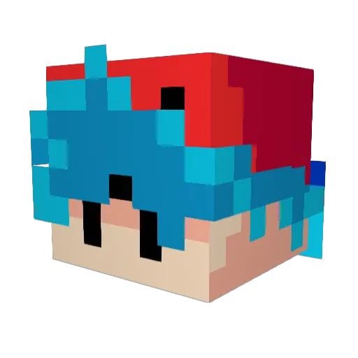 VenomDenied Minecraft avatar head, 3D render