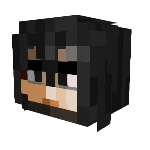 VenomFile Minecraft avatar head, 3D render