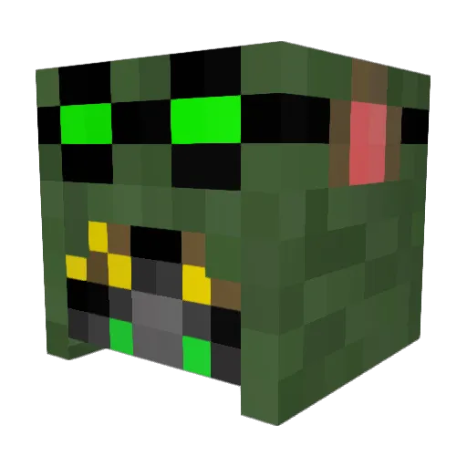 VenomGG69 Minecraft avatar head, 3D render